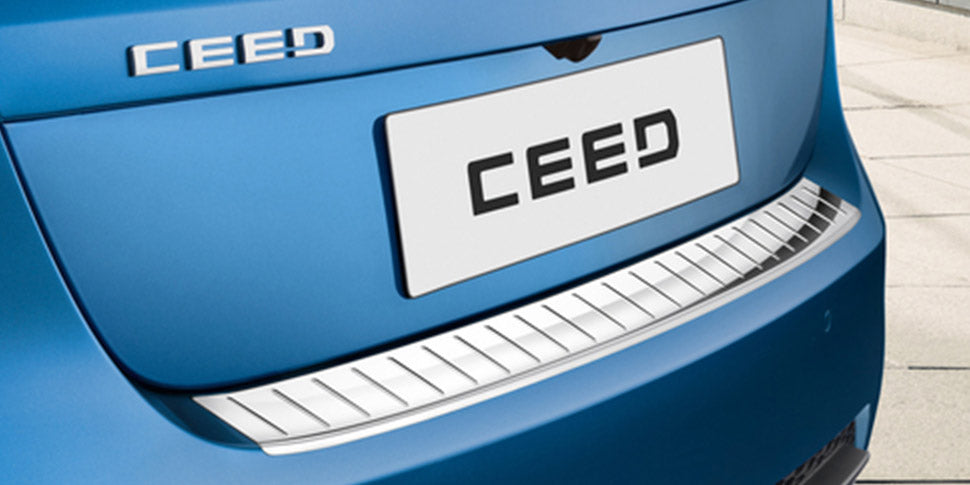 Kia Ceed 5DR (CD) Rear Bumper Protector, High Gloss Stainless Steel J7274ADE00ST image 1