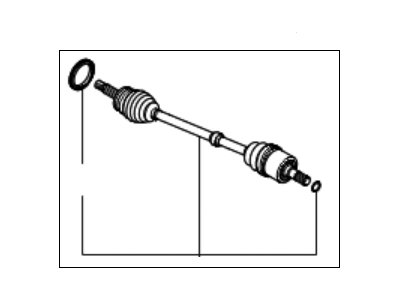 Rio Off Side Front Drive Shaft 2007-2011 WITHOUT ABS 495001G051 image 1