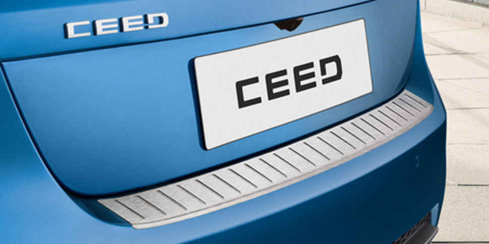 Kia Ceed 5DR (CD) Rear Bumper Protector, Brushed Stainless Steel J7274ADE00BR image 1