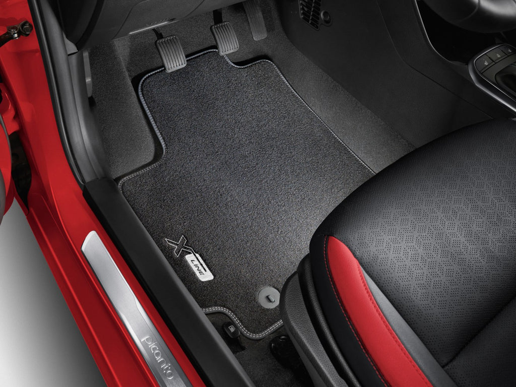 Genuine Kia Picanto (JA) Velour Carpet Floor Mats X Line G6143ADE10XL image 1