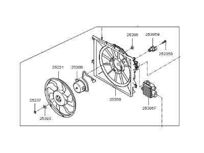 Ceed Complete Radiator Fan and Washer Bottle Assembly 2012-2018 25380A6200 image 1