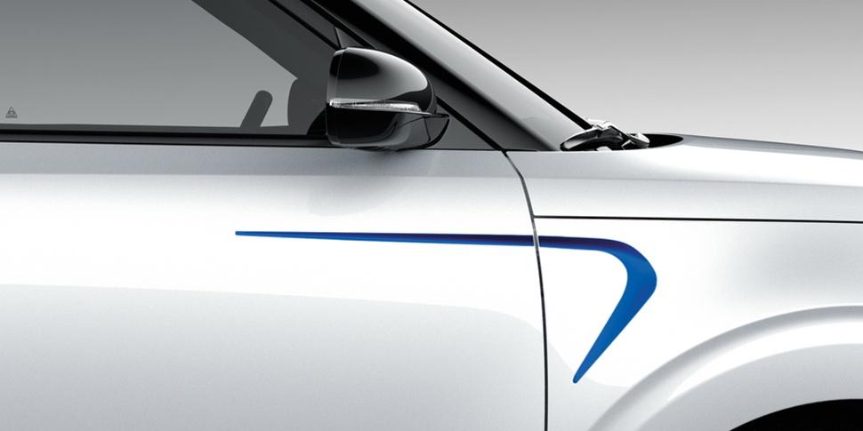 Genuine Kia Soul EV (SK3) - Body Decal Boomerang, Ocean Blue J2200ADE01BU image 1
