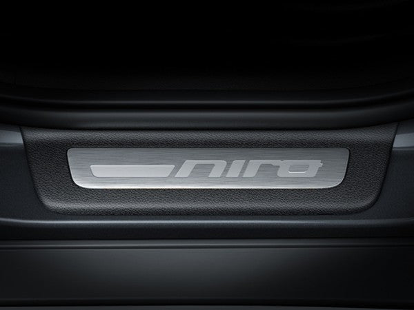 Kia eNiro - Step Plate Kit / Door Sill Entry Guards, Brushed Aluminium G5F45AK000 image 1
