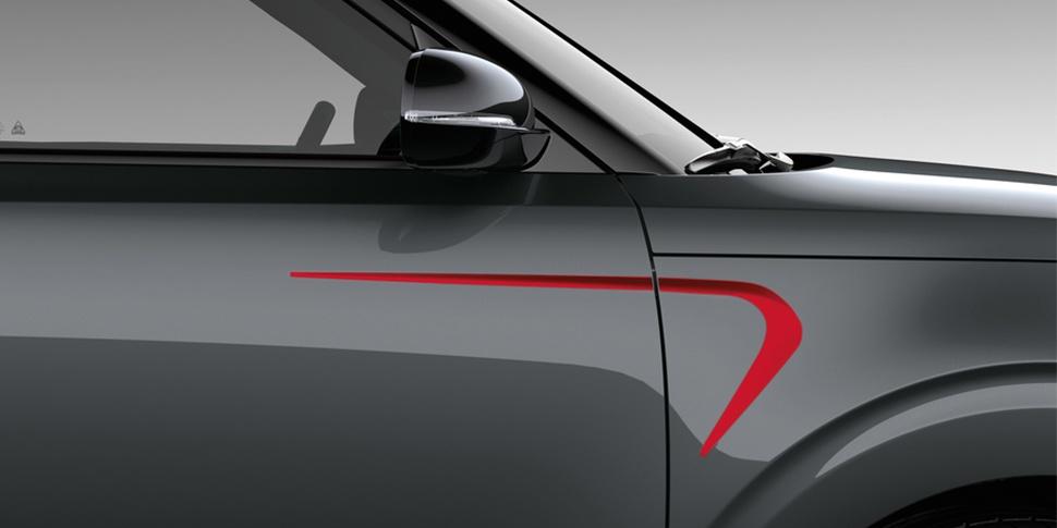 Genuine Kia Soul EV (SK3) - Body Decal Boomerang, Red J2200ADE01RD image 1
