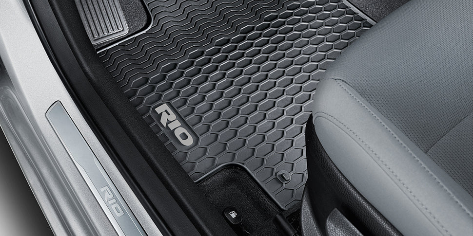 Genuine Kia Rio (YB) All-Weather Rubber Floor Mats H8131ADE10GR image 1
