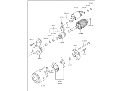 Kia Rio (2005-2011) 1.4 Petrol Starter Motor 3610026810 image 1