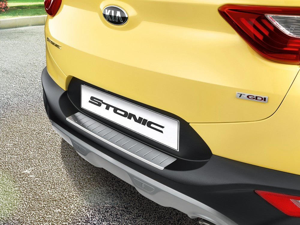 Genuine Kia Stonic (YBCUV) - Rear Bumper Protector, Brushed Silver H8274ADE60ST image 1