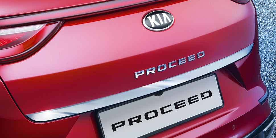 Kia ProCeed (CD) Tailgate Trim Line, High Gloss Stainless Steel J7491ADE20ST image 1